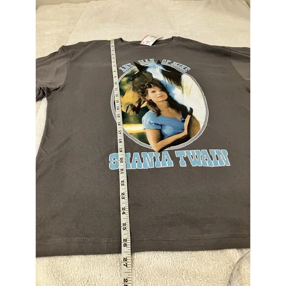 Shania Twain Any Man Of Mine Charcoal Short Sleeve Tshirt Size Small 90s Country - Picture 6 of 7